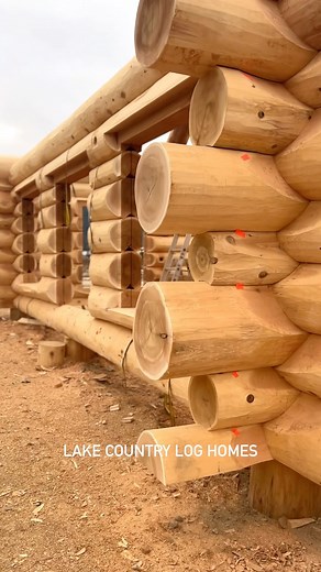 Lake Country Log Homes - LCLH | One of our crews Crafting a Western Red Cedar Log Home at our building facility in British Columbia. After the home was completed the logs... | Instagram