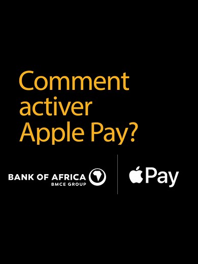 Simplifiez vos transactions grâce à Apple Pay ✨ Découvrez sans plus attendre comment activer Apple Pay via BMCE Direct👇​