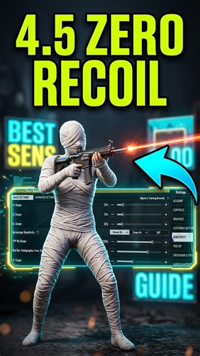 Best Zero Recoil Sensitivity Settings & Codes for BGMI-PUBG Mobile 🔥