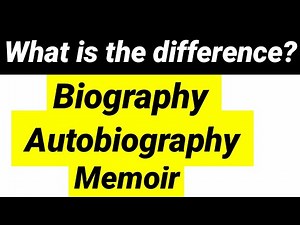 Biography Autobiography & Memoir Difference