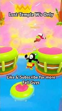 Lost Temple W’s Only | Fall Guys Shorts #fallguysshorts #fallguys #fallguyshighlights #gamingshorts
