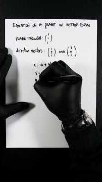 Writing an Equation of a Plane in Vector Form #planeequation #vectorcalculus #vector