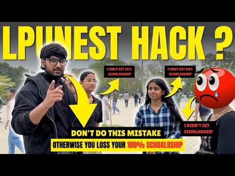 LPU Scholarship 2026 Full Guide 💸 | Get Maximum Discount in lpunest #lpunest