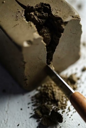 cutting Clay brick Slowly for Deep Relaxation | ASMR #asmr #clayasmr