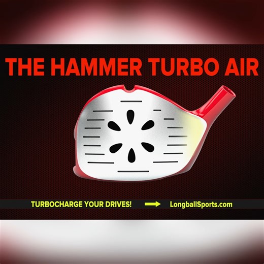 Jack “The Hammer” Hamm on Instagram: "💥 The ALL-NEW Hammer Turbo Air Driver is here! 🚀 Add 60+ yards to your drives and leave your buddies speechless. The coolest driver on the planet. Ready to BOOOOOM? 🏌️‍♂️🔥"