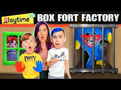 POPPY PLAYTIME (In Real Life) HUGGY WUGGY Box Fort Factory! FUNhouse Family