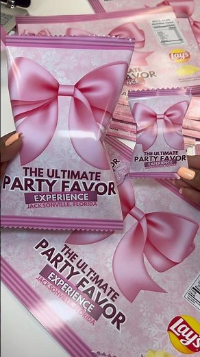 Custom Christmas Chip Bags ✨ Canvas Bling Party Favors 🎉 #partystuff