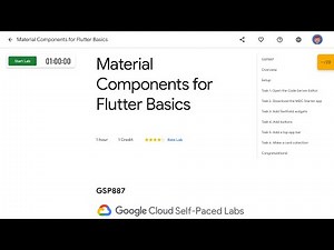 Material Components for Flutter Basics GSP887
