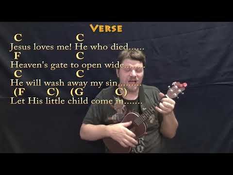 Jesus Loves Me (Hymn) Ukulele Cover Lesson in C with Chords/Lyrics