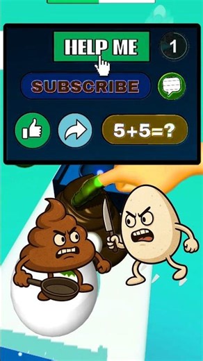 Poop💩 vs egg🥚 funniest gameplay 😂🤣 #shorts #gaming