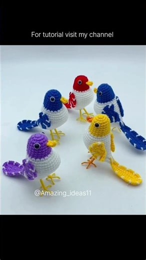 How to Crochet Amigurumi Mini Bird 🐦 Tutorial For Beginners