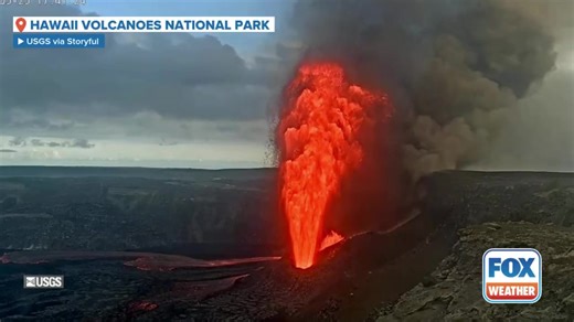 1.1M views · 14K reactions | KILAUEA ERUPTION Check out this amazing video of the latest eruption at Hawaii’s Kilauea volcano on Sunday. According to the USGS, lava shot about 1,000 feet into the air before the eruption ended last night.  FOX Weather | FOX 13's Paul Dellegatto | Facebook