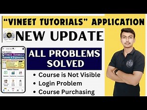 Vineet Tutorials Application All Problems Solved | Vineet Tutorials App All Doubts