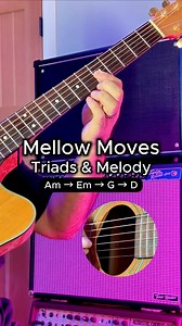 139K views · 2.5K reactions | Mellow Moves – Triads & Melody  Am → Em → G → D  Use this as a song seed. See pinned comment for a little music theory info. #Guitar #ChordProgression #LaPainMusic | LaPain Music | Facebook