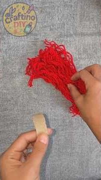 "1-Minute DIY Gnome Keychain! 🧶✨"#christmasdiy #diycrafts #shorts