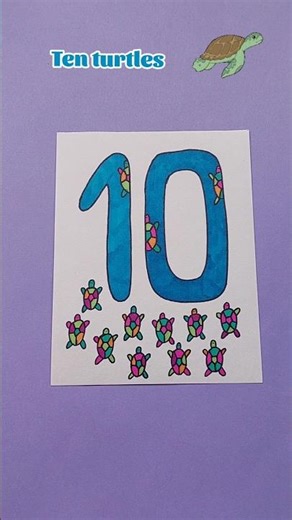 How to draw numbers. Drawing number ten. Easy number drawing tutorial