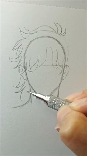 How to Draw Messy Anime Hair ✍️✨ | Easy Tutorial #shorts