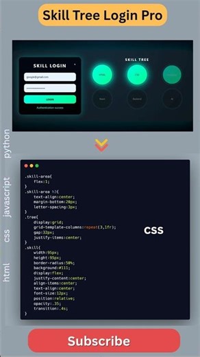 This LOGIN PAGE unlocks SKILLS 😱🔥 #WebDev #GamingUI #Shorts