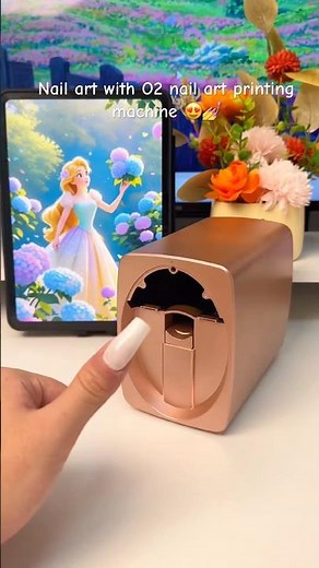 Nail art with O2 nail art printing machine 💅 #nails #nailart #nailtutorial #nailpolish