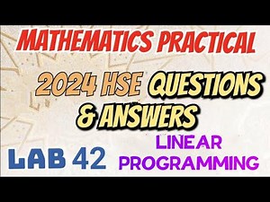 MATHS PRACTICAL //2024 PUBLIC QUESTIONS AND ANSWERS//LAB 42//LINEAR PROGRAMMING//8 MARKS SURE 👍🏻