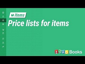 Price Lists for Items | Zoho Books