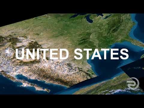UNITED STATES 3D Country Maps-Terrain Animation Showcase