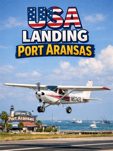 Stunning Cessna 152 Landing at Port Aransas, Texas