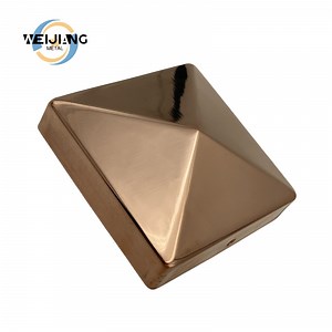 [Hot Item] Export Custom Copper Pyramid 4.5X4.5 Wooden Fence Post Cap Fence Parts
