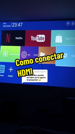 Cómo conectar HDMI en el proyector HY300