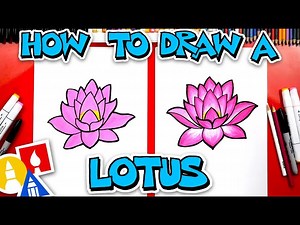 How To Draw A Lotus Flower - Videos For Kids