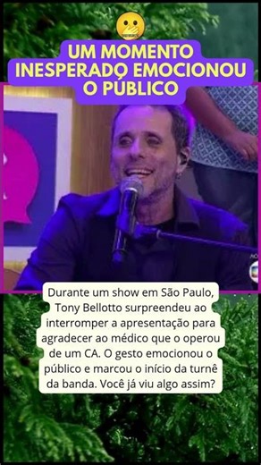 Tony Bellotto of Titãs pays an emotional tribute during a show.