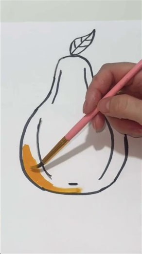 Pear Coloring #art #drawing #painting #shorts #coloring #pear