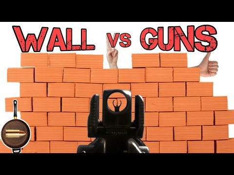 Guns VS Brick Walls What Size Caliber will Destroy A Brick Wall Best | Ballistics Test