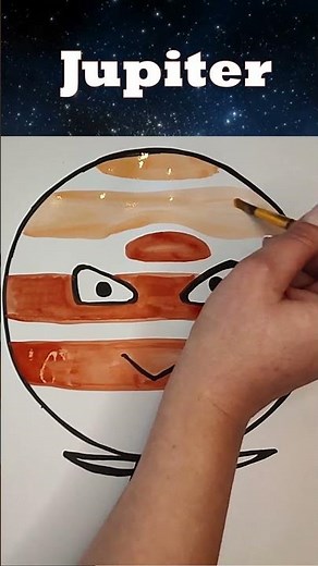 ✏️ Drawing 🎨 Coloring & Animating Jupiter Character step by step 🌞 #shorts 🎨 Jupiter 🎨