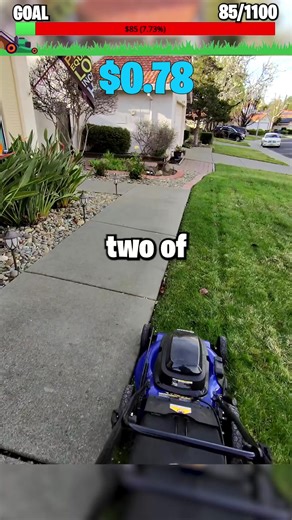 Mowing Lawn to Earn $1100: Day 2 Progress