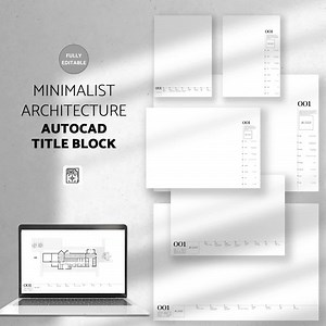 Minimalist Architect Title Block Templates | Autocad Title Block Template | Autocad Layout Template A4, A3, A2, Letter, Ledger, Archc, Archd - Etsy