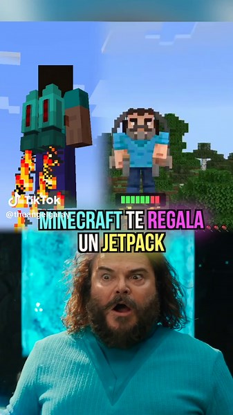 MINECRAFT regala un JETPACK por ver su película #minecraft #minecraftmemes #minecrafttutorial #minecraftbuilding #minecraftmovie #jetpack #steve #jackblack