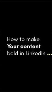 Linkedin Tip : How to make your content bold in linkedin #linkedin #tips