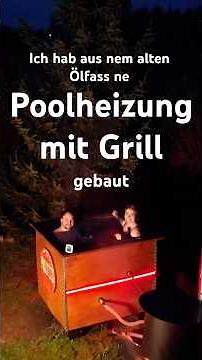 Poolheizung mit Grill selbst gebaut #diy #poolheater #shorts #ibcpool