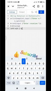 Array Rotation in Python #coding #shortcut #viral #lavanya #rotation #left #array #python #right