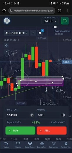Decision Point Trade #trading #binaryoptions #pocketoption