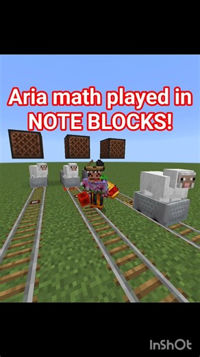 I played Aria math in NOTE BLOCKS... #minecraft #music