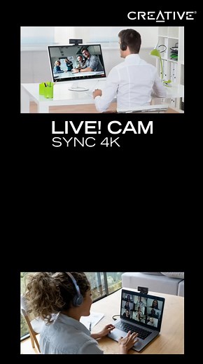 No te pierdas ningún detalle en tus videoconferencias y videollamadas con la CREATIVE LIVE! CAM SYNC 4K!!! . . . #webcam #videocall #meeting #livecam #viral