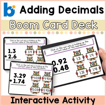 Adding Decimals | Boom Cards™ | Interactive Practice for 5th Grade