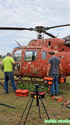 Abandoned Helicopter Restoration | Rusty Wreck to Flying Machine 🚁 Amazing Timelapse#helicopter