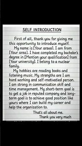 How to introduce yourself in English || self introduction in English| introduce yourself | #shorts