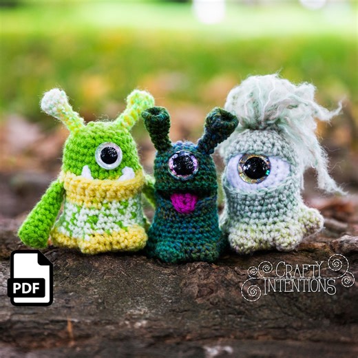 Small Blob Monsters Crochet Pattern by Crafty Intentions Downloadable DIGITAL PDF - Etsy