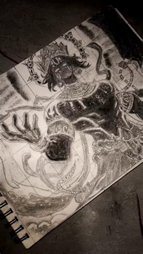 Aura of lord krishna☠️#satisfying #god #shortsfeed #drawing #art #youtubeshorts