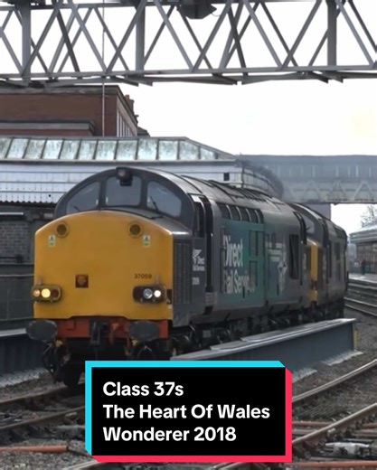 Another Amazing video from 2018! Who knew now that these beautiful class 37s would be such a iconic look back in 2026 to 2018! They worked the Heart of Wales Explorer seen at Shrewsbury and Severn Tunnel Junction! Enjoy this Retro! Video! #class37 #drs #trains #railways #fypp