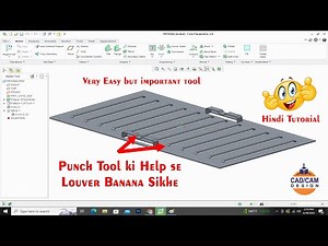 Learn how to make a Louvers by of Punch Tool #creoparametric | Special for Beginner | Hindi Tutorial